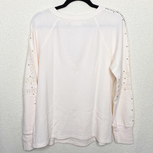 {We the Free} textured eyelet long sleeve top - Picture 6 of 6